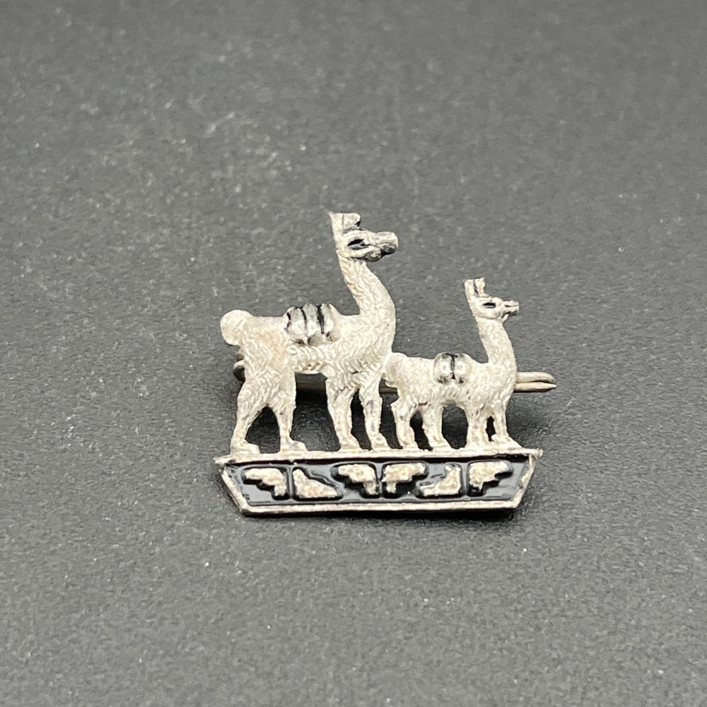 Vintage Peruvian Peru Llamas Lapel Hat Pin